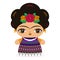 Mexican Doll vector illustration, Mexico traditional style doll.