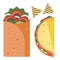 Mexican Fast Food Icons in Flat Design