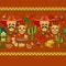 Mexican Festive seamless striped pattern. Ethnic and tribal motifs. Vector.