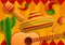 Mexican fiesta concept banner, cartoon style