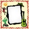 Mexican fiesta frame with sombrero\'s, cactus, chili\'s and guitar