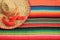 Mexican fiesta poncho rug in bright colors with so