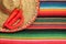 Mexican fiesta poncho rug in bright colors with so