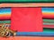 Mexican fiesta poncho rug frame trumpet