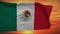 Mexican flag waving in the wind