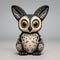 Mexican Folklore-inspired Owl Figurine With Intricate Patterns