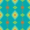 Mexican Folkloric tracery textile seamless pattern