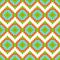 Mexican Folkloric tracery textile seamless pattern