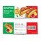 Mexican food coupon discount template flat design