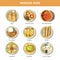 Mexican food cuisine vector icons for restaurant menu