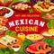 Mexican food frame of vegetable, meat and fish