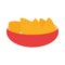 Mexican food nachos in bowl traditional flat icon