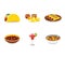 Mexican food promo poster mini set with