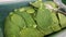 Mexican food sliced cactus to eat supermarket Mexico green texture