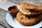 Mexican fried gorditas with chicharron