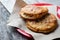 Mexican fried gorditas with chicharron