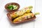 Mexican grilled corn, elote