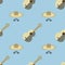 Mexican Guitar Seamless Pattern