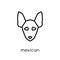 Mexican Hairless Dog dog icon. Trendy modern flat linear vector