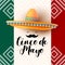 Mexican holiday Cinco de Mayo. Sombrero, mustache vector illustration. Mexico. Mexican fiesta, holiday poster, banner, greeting