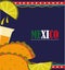 Mexican independence day, tacos tequila shot lemon poster, celebrated on september