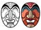 Mexican indian aztec traditional masks