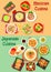 Mexican and japanese cuisine dinner icon