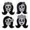 Mexican La Catrina - Day of the Dead girl skull