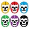 Mexican Lucha Wrestling Masks Icons
