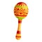 Mexican maraca icon, cartoon style