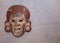 Mexican Mayan Aztec wood and ceramic mask