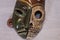 Mexican Mayan Aztec wood and ceramic mask