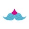 Mexican mustache accessory flat style icon