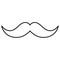 mexican mustache isolated icon