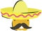 Mexican Mustache Man in a Sombrero