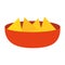 Mexican nachos bowl flat style icon vector design