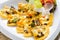 Mexican nachos with cheese