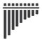 Mexican pan flute glyph icon, music