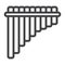 Mexican pan flute line icon, music
