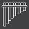 Mexican pan flute line icon, music