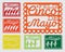 Mexican papel picado Paper flag decoration set