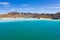 Mexican paradise beach Playa Balandra ner La Paz with white sand and blue water