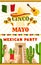 Mexican party Cinco de Mayo vector fiesta poster