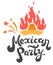 Mexican party lettering with details.