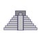 Mexican pyramid building symbol