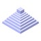 Mexican pyramid icon, isometric style