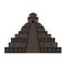 Mexican pyramid monument isolated vector illustration