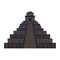 Mexican pyramid monument isolated vector illustration