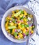 Mexican salsa bowl with mangoes