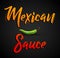 Mexican Sauce Jalapeno Chili Vector Design.